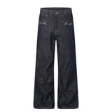 Black Mid Rise Cotton Denim Pants