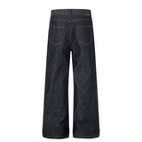 Black Mid Rise Cotton Denim Pants