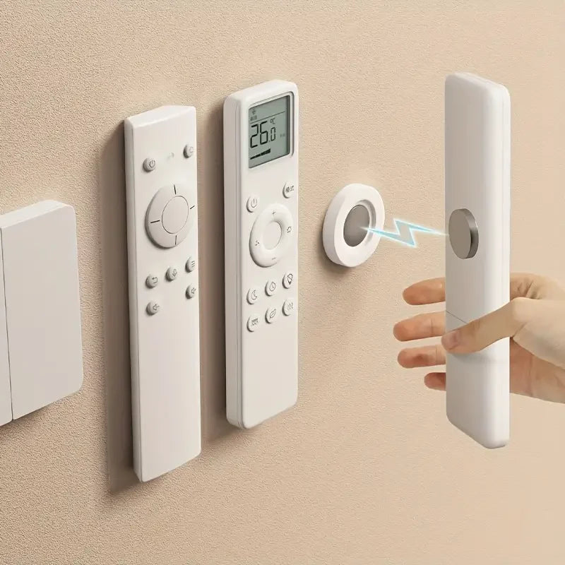 Magnetic Remote Control Holder Wall Mount 3-Pack | No Drill, Space-Saving Organizer
